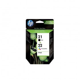 Pack de 2 cartouches origine HP 21 Noire et HP 22 Couleurs