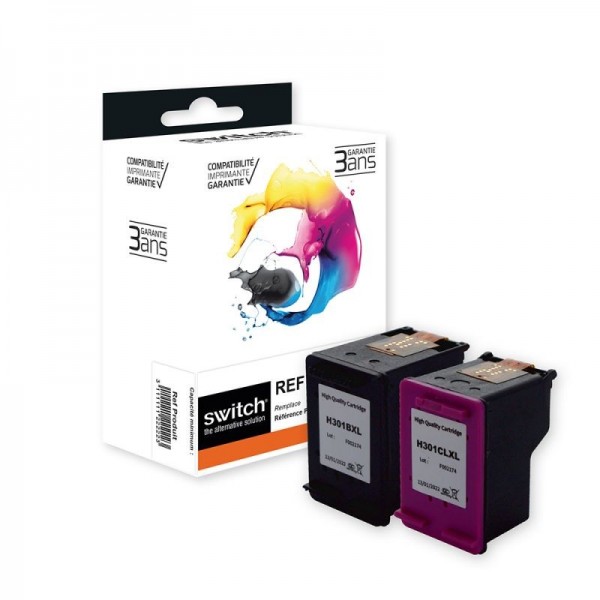 HP 301XL - remanufacturé Switch - Pack de - noir, cyan, magenta, jaune - cartouche d'encre