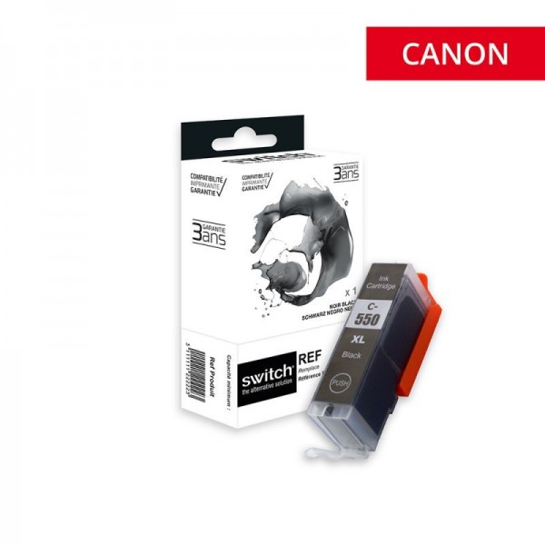 PGI550  Noire  Cartouche Canon Compatible Premium Grande Capacité- Marque switch