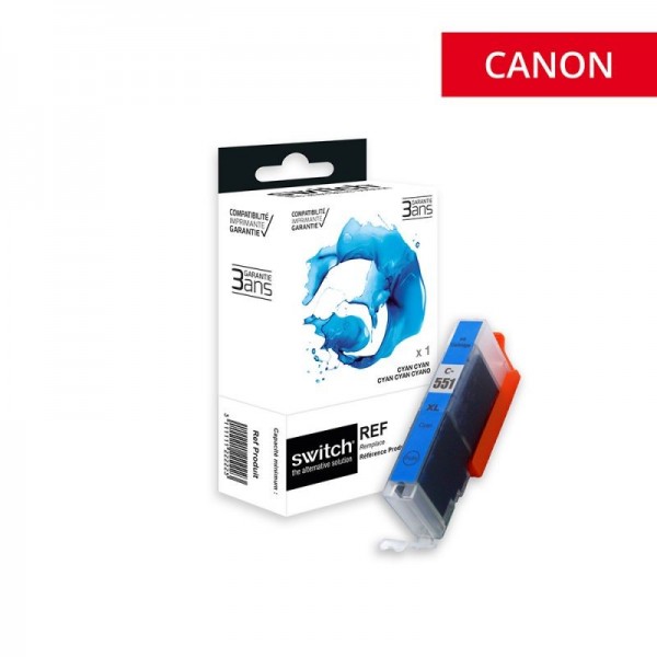 CLI551 Cyan Cartouche Canon Compatible Premium - Marque switch