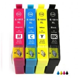 18XL  T1815  4 Cartouches  Compatible Multipack Epson Premium Grande Capacité