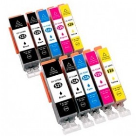 PGI525/CLI526  Cartouches Canon d'encre Compatibles pack de 10