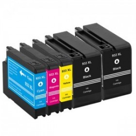 Pack HP 932/933 XL (Noire + Couleurs) 5  Cartouches encre compatibles Grande Capacité