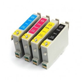 T061 (T0611 T0612 T0613 T0614)  Cartouches Compatibles Pack Epson Premium