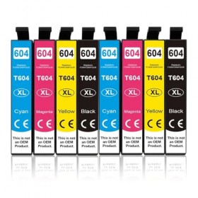 Epson 604XL pack  8Cartouche d'encre compatible Grande Capacité ( 2x16.5ml + 6x14ml )