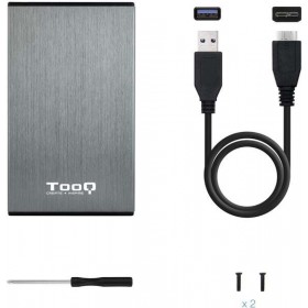Boîtier externe Tooq pour disque dur/SDD 2,5" jusqu'à 9,5 mm SATA USB 3.0 - Gris