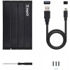 Boîtier externe Tooq pour disque dur/SDD 2,5" jusqu'à 9,5 mm SATA USB 3.0 - Noir