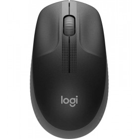 Souris USB sans fil Logitech M190 (1000 dpi) - 3 boutons - Grande taille - Ambidextre - Noir/Gris foncé
