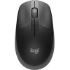 Souris USB sans fil Logitech M190 (1000 dpi) - 3 boutons - Grande taille - Ambidextre - Noir/Gris foncé