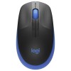 Souris USB sans fil Logitech M190 (1000 dpi) - 3 boutons - Grande taille - Ambidextre - Noir/Bleu