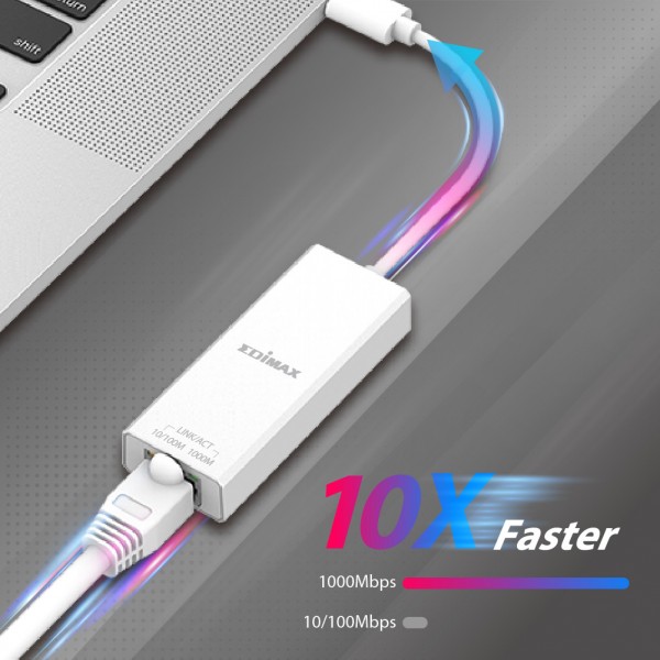 EDIMAX Adaptateur USB-C vers RJ45 EU-4306C