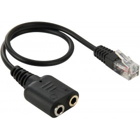 Adaptateur RJ9 vers 2 x mini-jack 3,5 mm