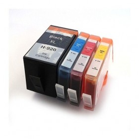 HP 920XL (Noire + 3 Couleurs)  Cartouches encre compatible Grande Capacité