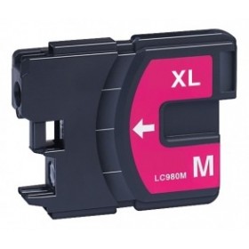 Brother LC980M/LC1100M Magenta : Cartouche Compatible - Premium