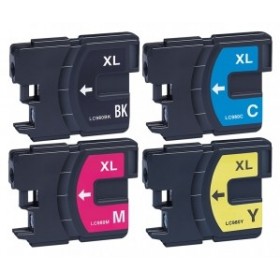 PACK Brother LC980/LC1100 : Pack 4 Cartouches Compatibles - Premium