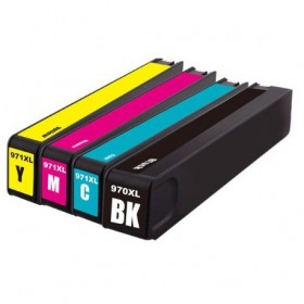 PACK 4 toners compatible HP 970+971XL- BK/C/M/Y