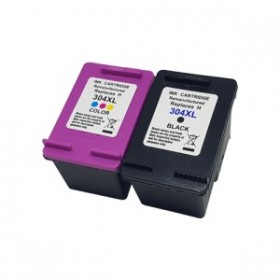 HP 304XL Noir Couleur Cartouche Remanufacturée Grande Capacité