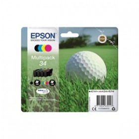 Epson T3466 - Pack de 4 cartouches d'encre epson 34 - Balle de Golf
