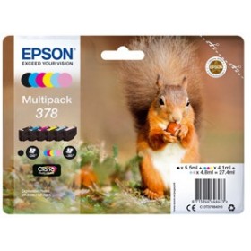 Multipack ORIGINE Epson 378 4 Couleurs - (Multipack Noir(e) / Cyan / Magenta / Jaune / Cyan (brillant) / Magenta (brillant)
