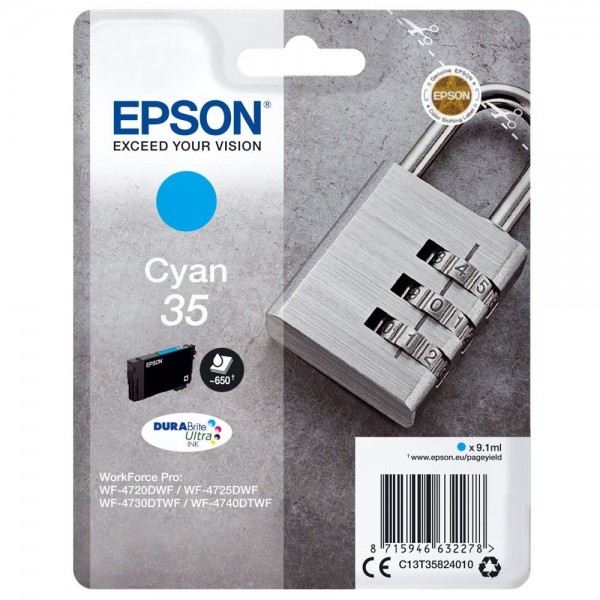 Epson 35 / T3582 Cartouche d'encre  Epson Cadenas   Cyan original